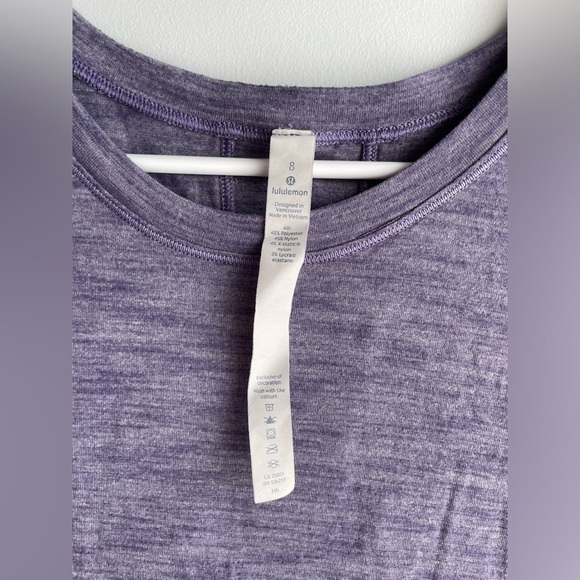 🍋Lululemon Long Distance Short Sleeve in Heathered Viola - Picture 9 of 9